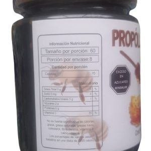 Propóleo con eucalipto. mora silvestre, jengibre, totumo, tilo, menta, marañón, vitamina C y sauco