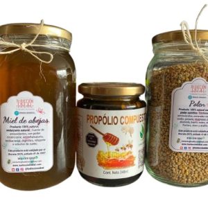Combo superpoderoso miel de abejas + polen + propóleo compuesto